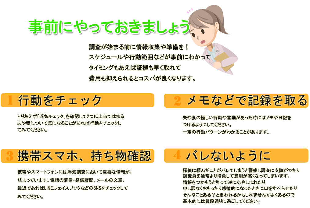 浮気調査の予備調査