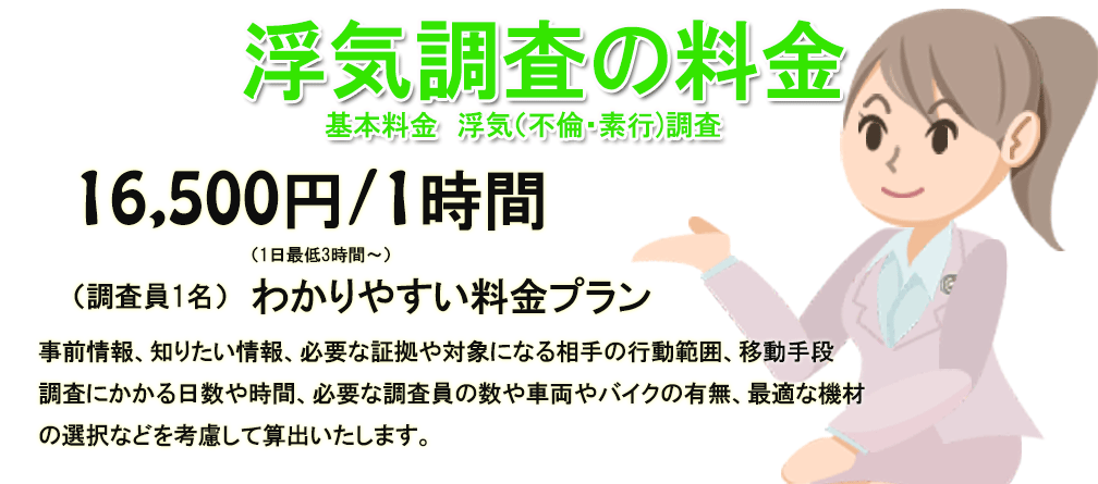 浮気調査の料金