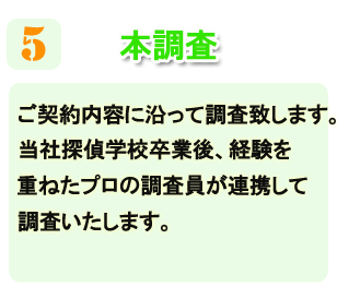 浮気調査の本調査