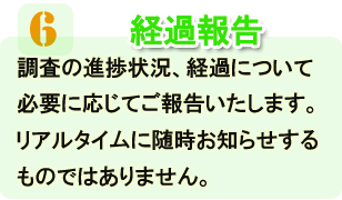 浮気調査の経過報告