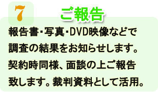 浮気調査のご報告